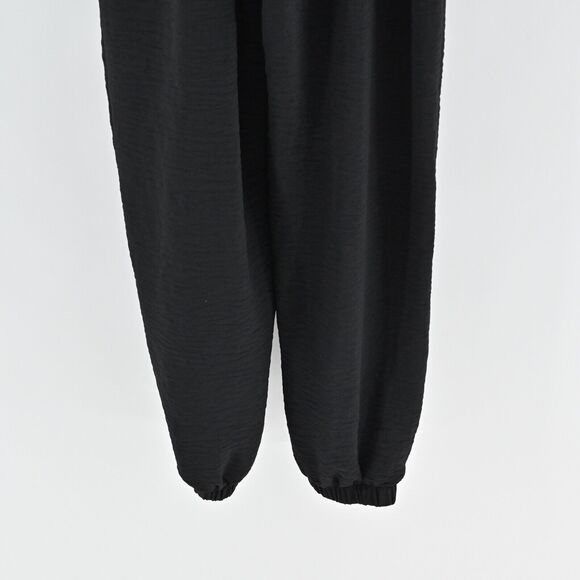 GILLI Jumpsuit Womens Size S Black Sleeveless Mock Neck Drawstring Waist Jogger‎ - Picture 7 of 14